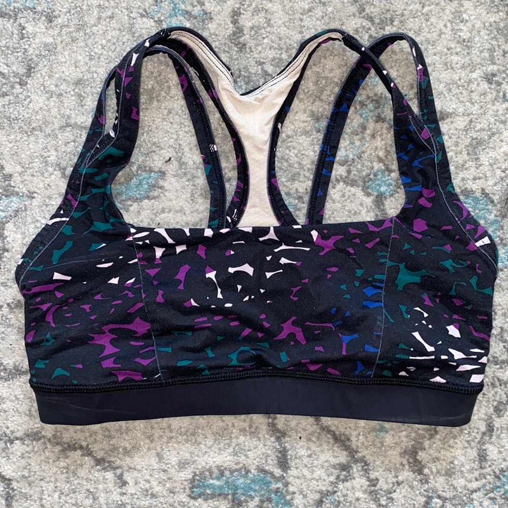 Lululemon multicolored sports bra size 8